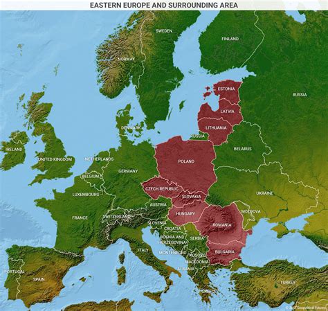 Challenges of implementing MAP Map Of East Europe Countries
